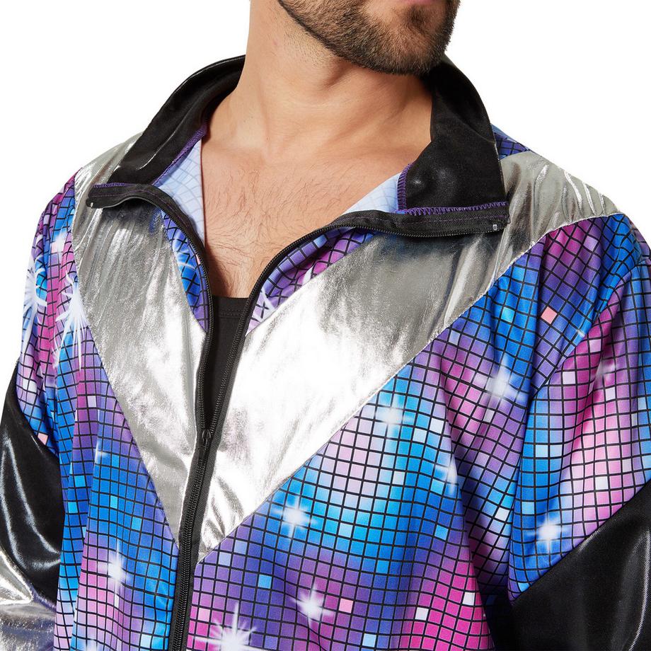 Tectake  Costume da uomo Tuta da jogging discoteca anni '80 '90 retro 