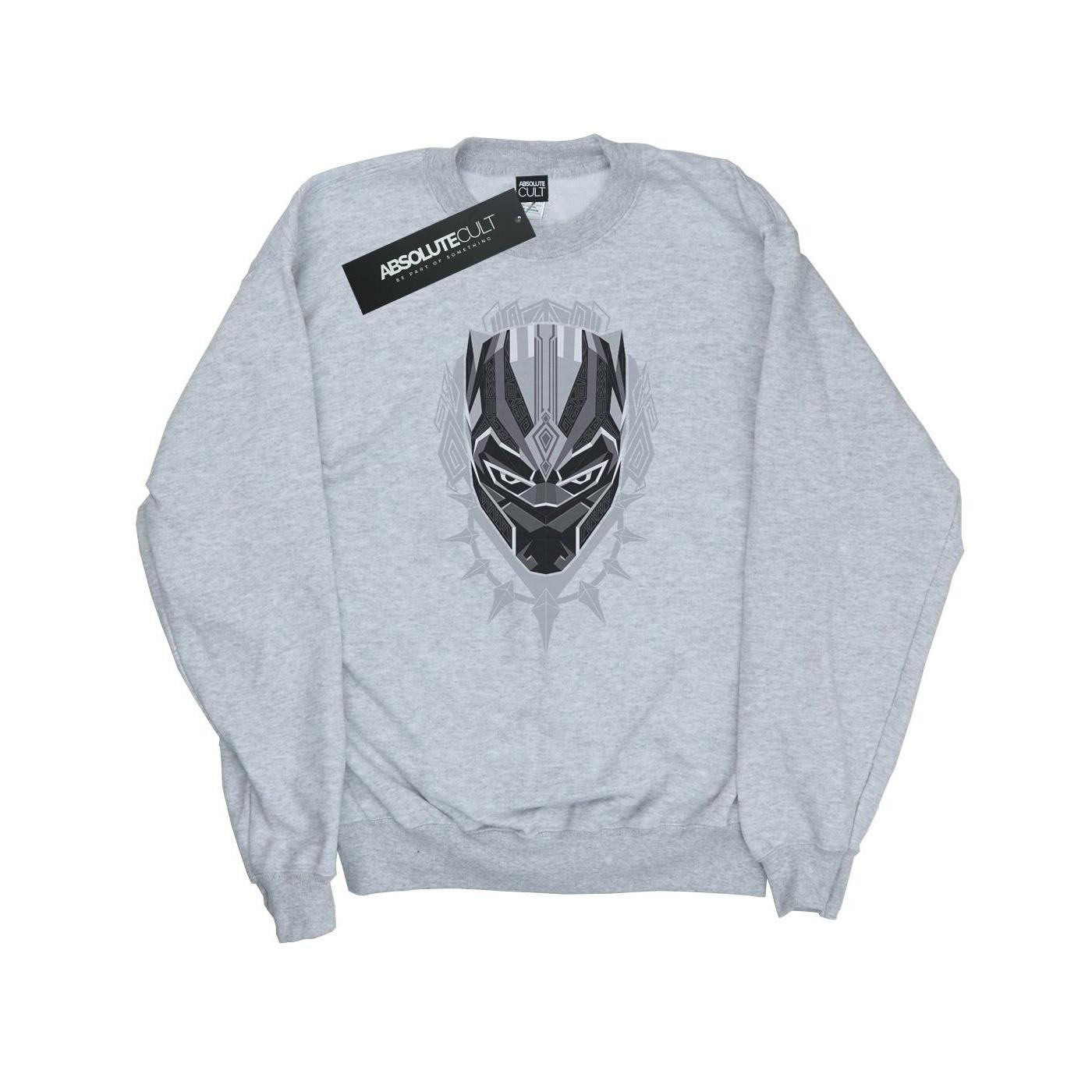 Image of Black Panther Head Sweatshirt Damen Grau M