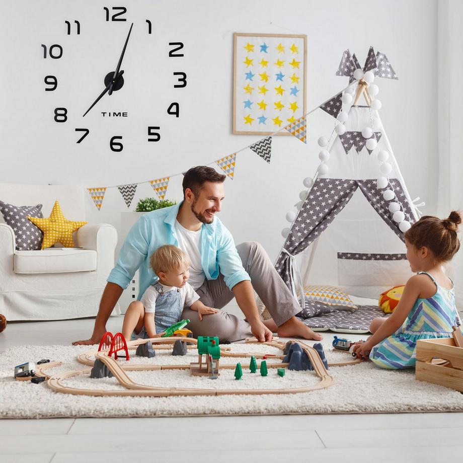 B2X Wanduhr DIY mit 3D-Zahlen  