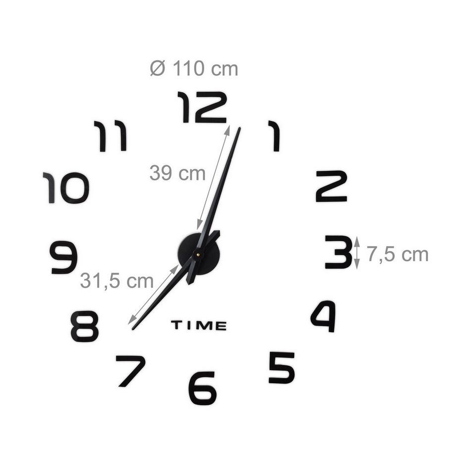 B2X Wanduhr DIY mit 3D-Zahlen  