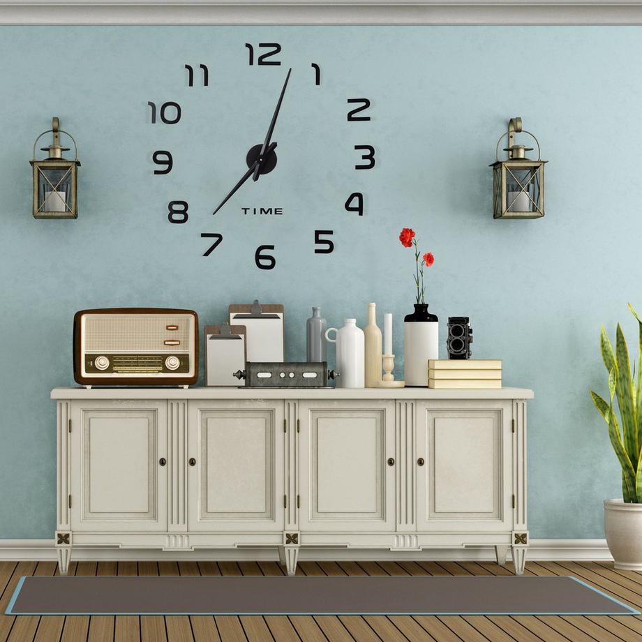 B2X Wanduhr DIY mit 3D-Zahlen  