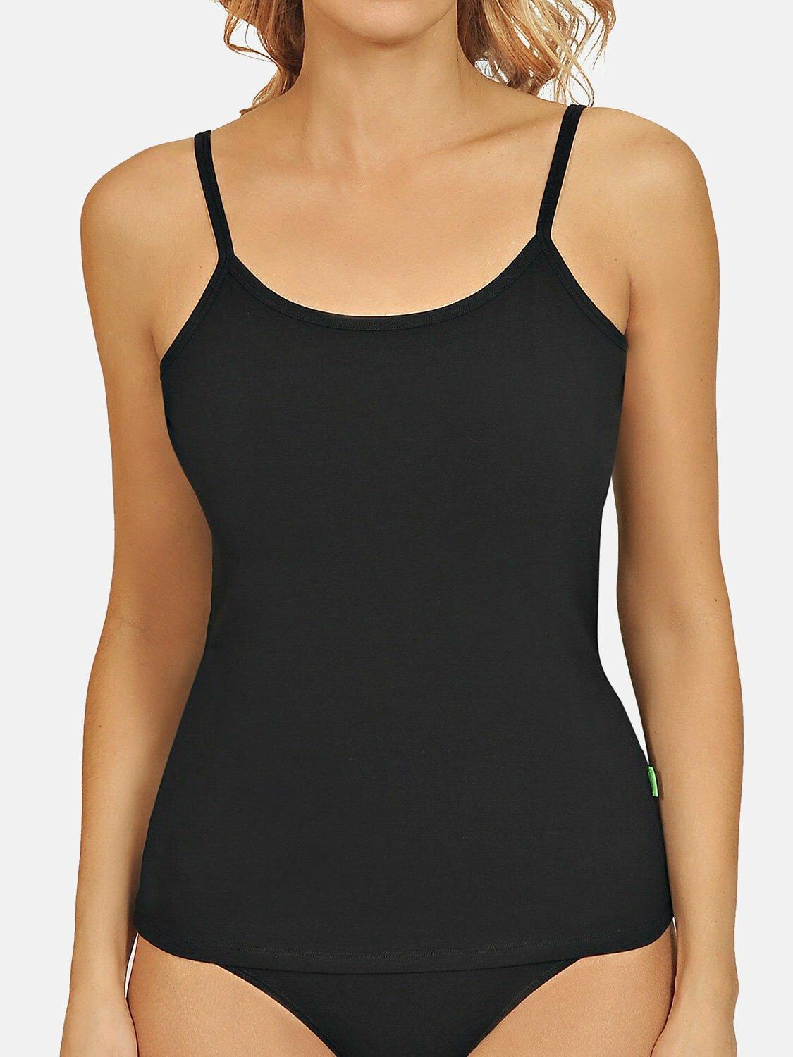 Image of Tanktop Aus Natürlicher Baumwolle Aura Damen Schwarz S