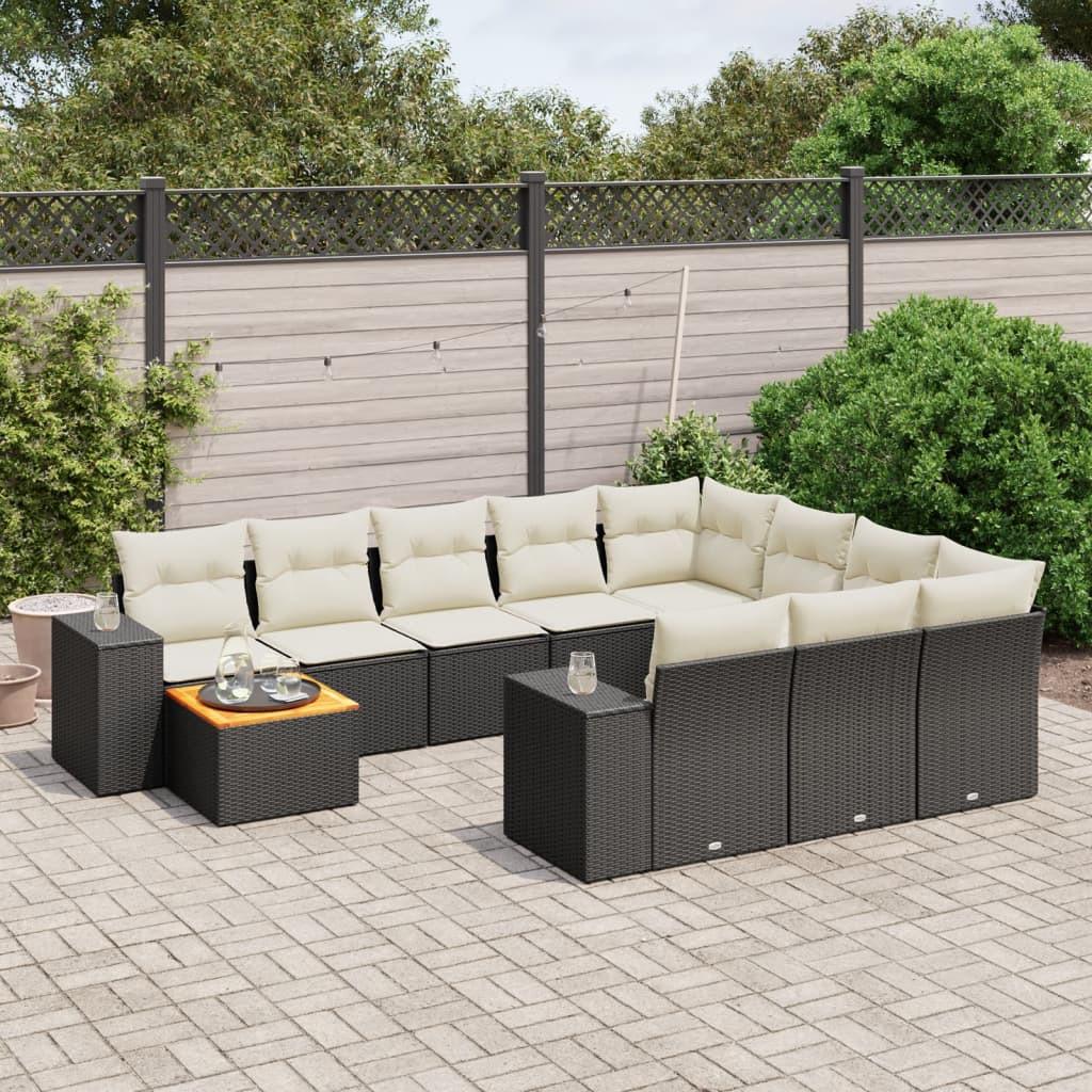 VidaXL set divano da giardino Polirattan  