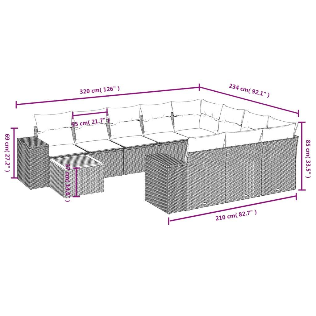 VidaXL Ensemble de canapés de jardin rotin synthétique  