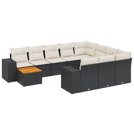 VidaXL Ensemble de canapés de jardin rotin synthétique  