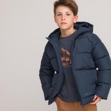 Warme Steppjacke mit Kapuze und Fleecefutter