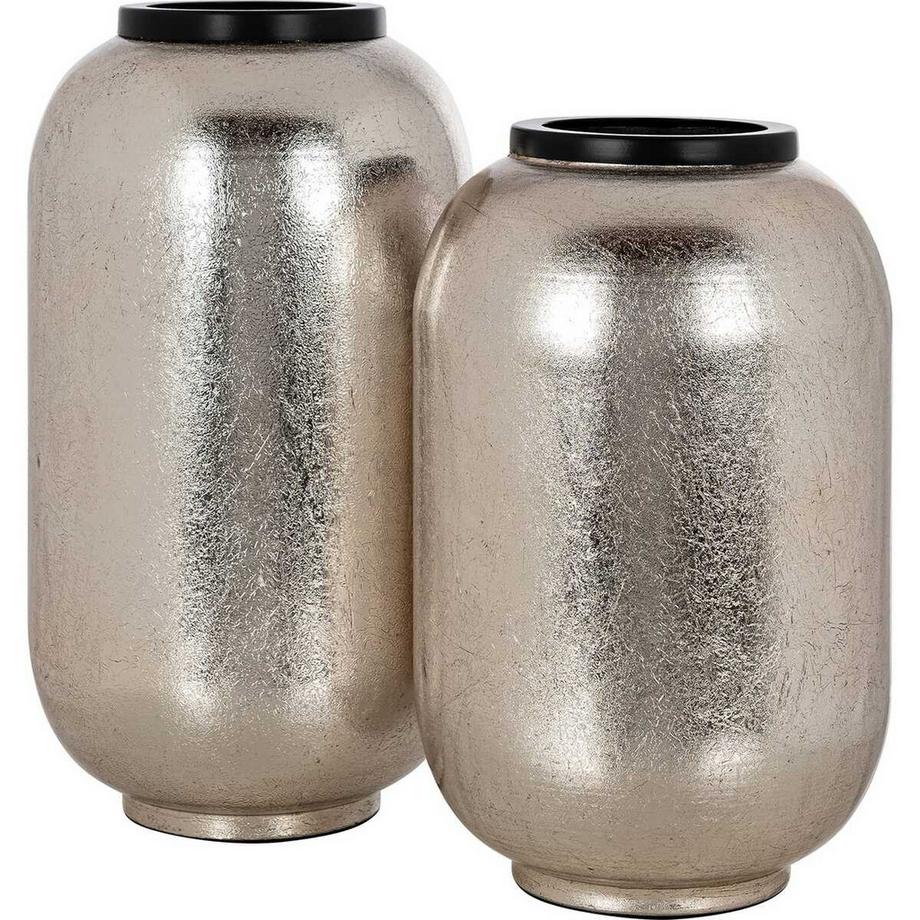 mutoni Vase Vesna argent 20x36  