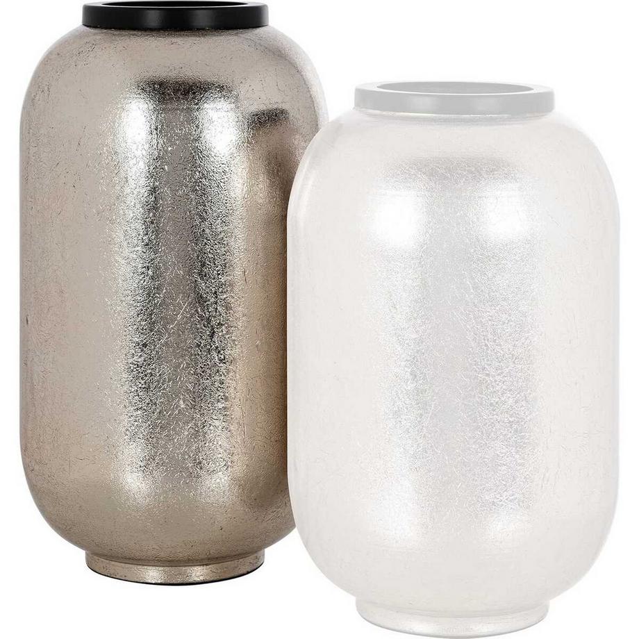 mutoni Vase Vesna argent 20x36  