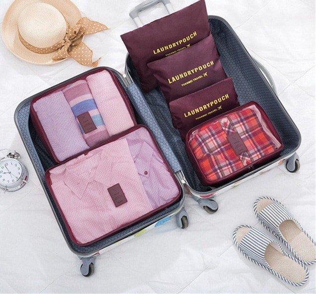 eStore Organizer-Set für Reisetaschen - Hellblau  