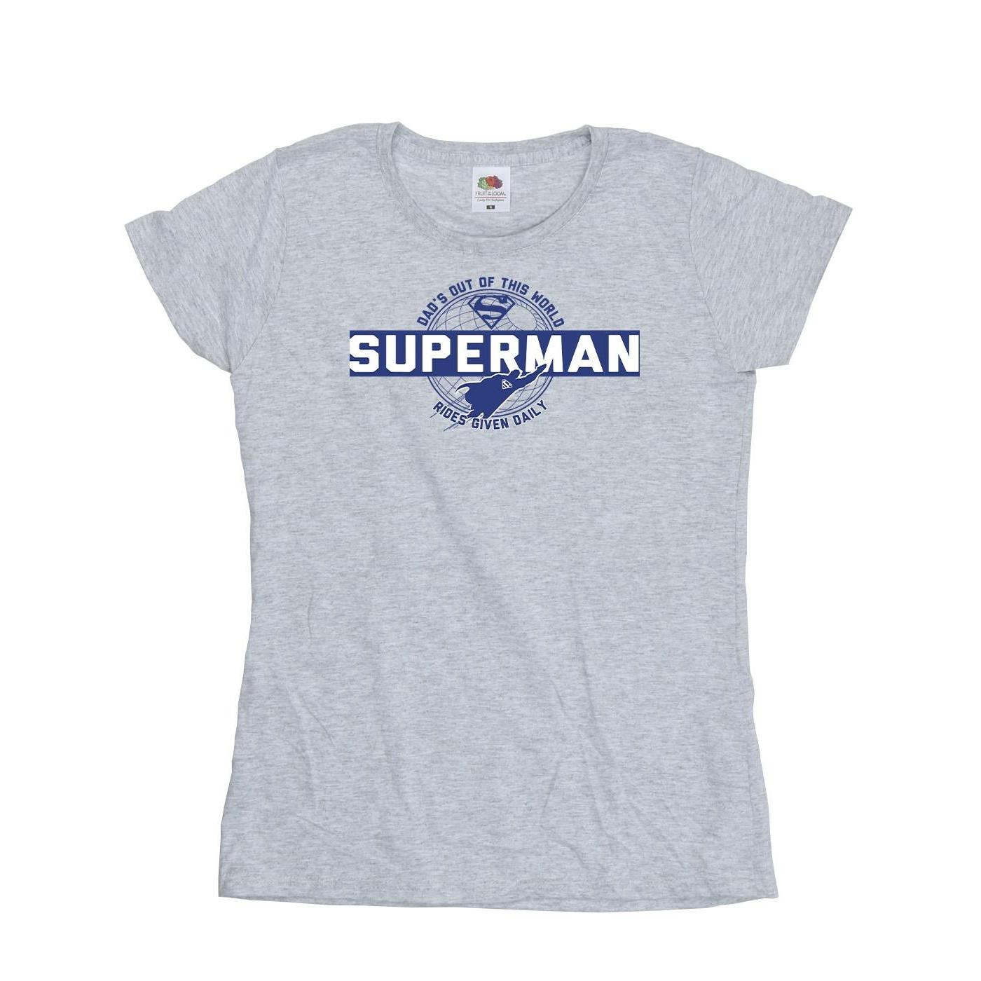 Image of Superman Out Of This World Tshirt Damen Grau XL