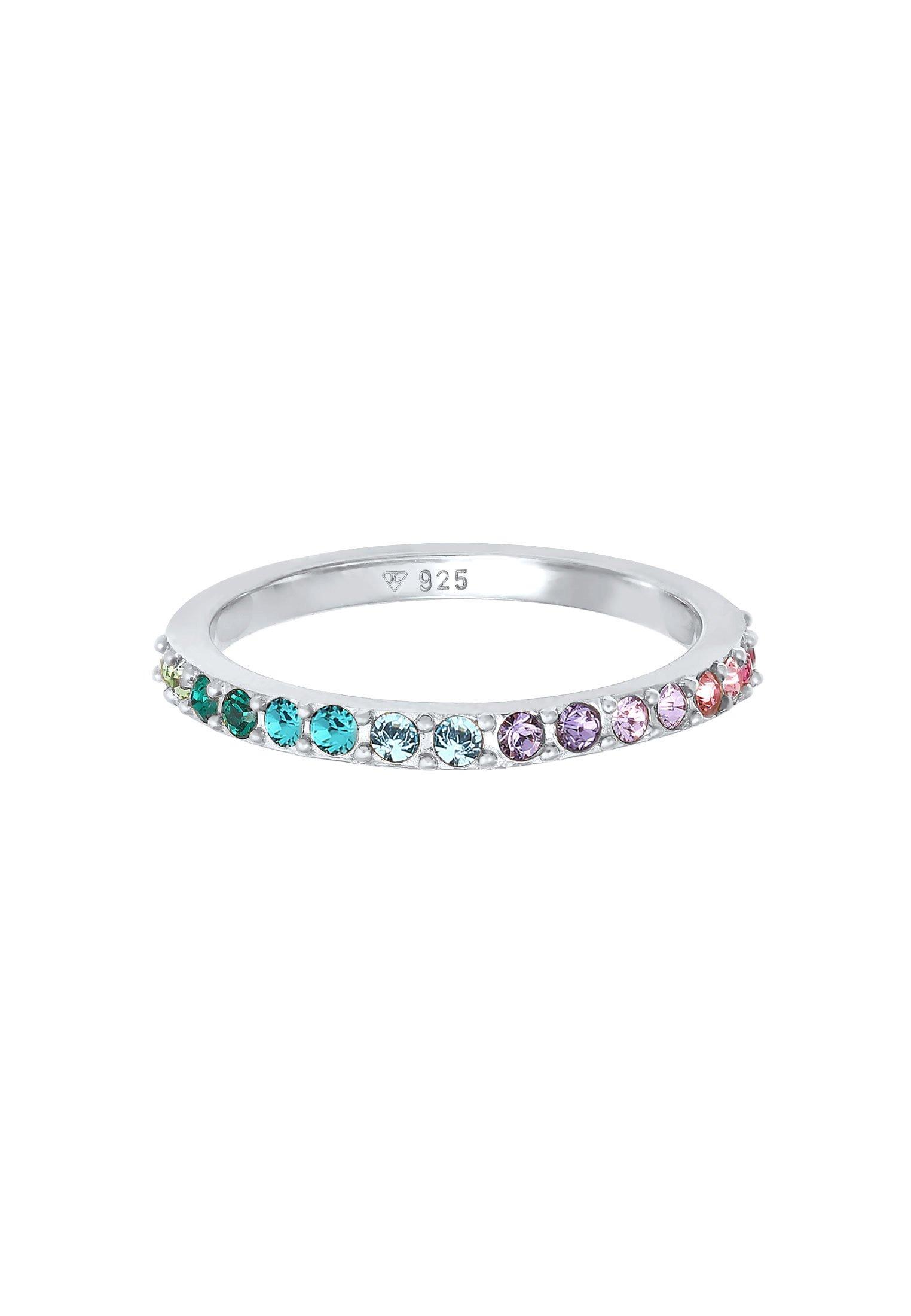 Elli  Bague Cristaux D'arc-En-Ciel 