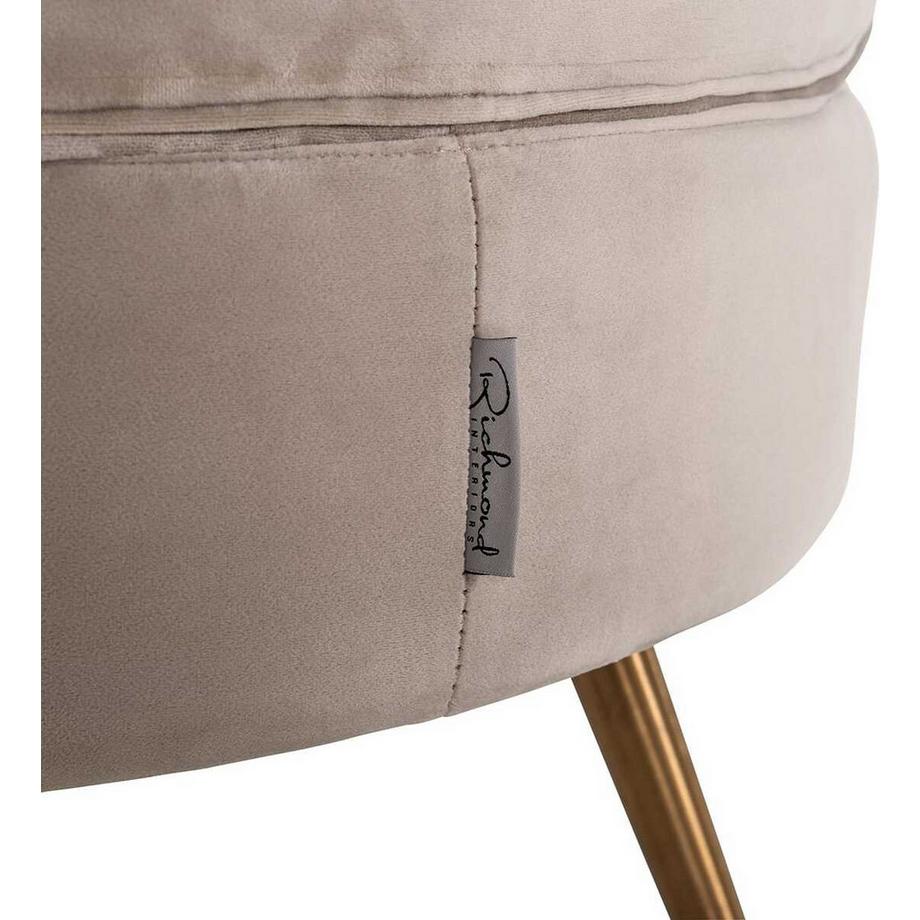 mutoni Sessel Hazel khaki gold gebürstet  