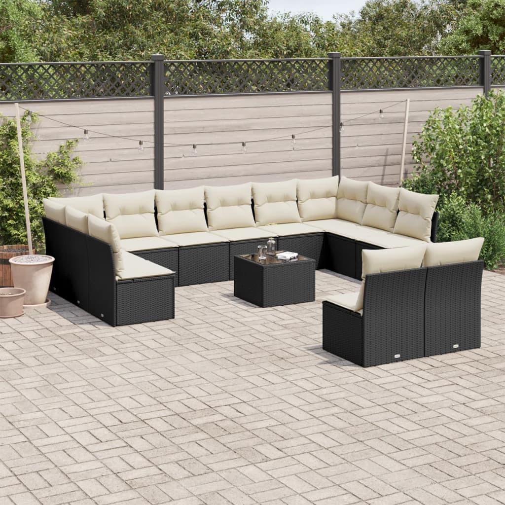 VidaXL set divano da giardino Polirattan  