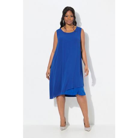 Ulla Popken Abito Doppio Strato Linea A Scollo Rotondo Senza Maniche  