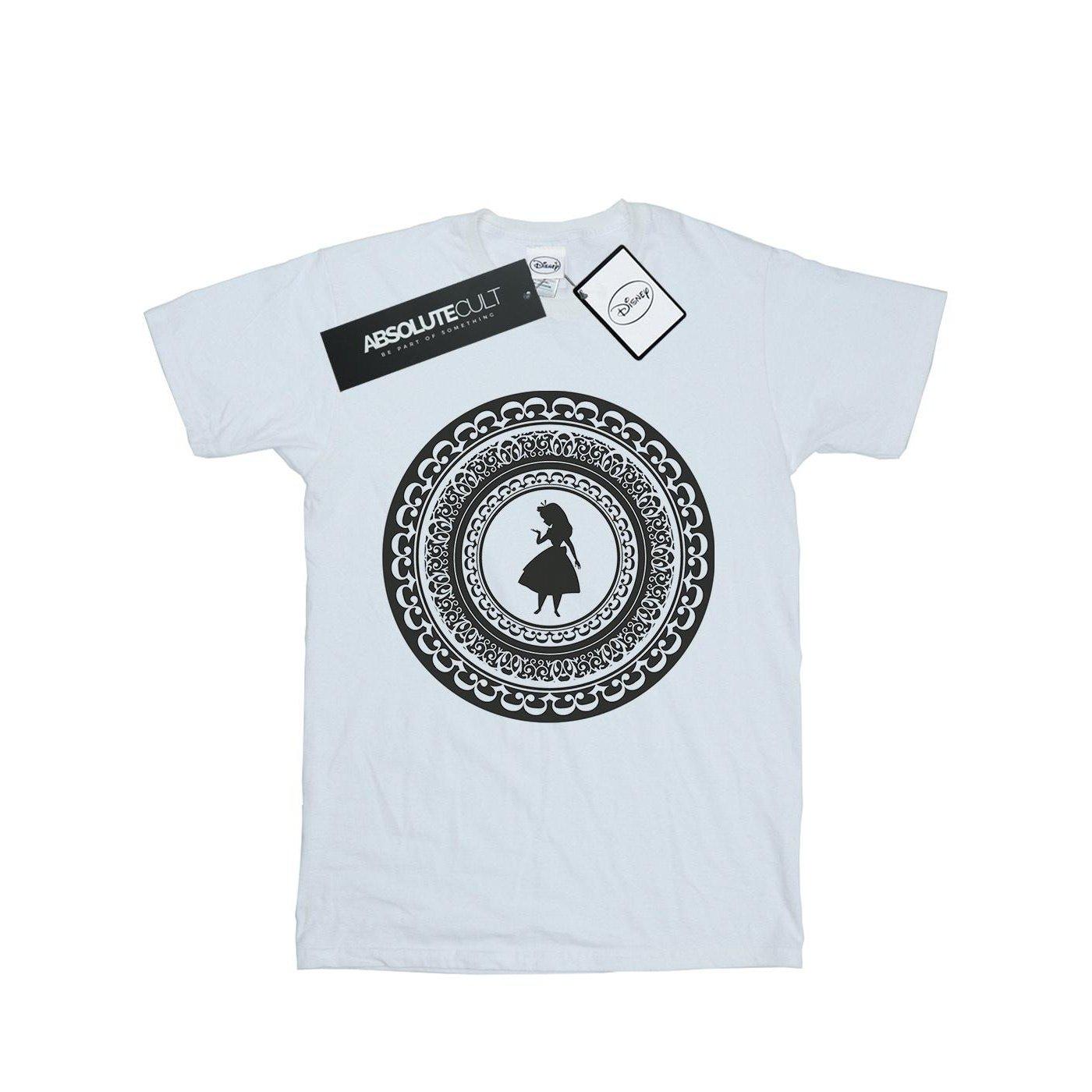 Image of Alice In Wonderland Circle Tshirt Herren Weiss 3XL