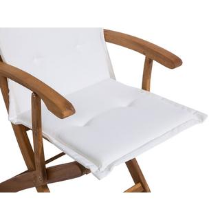 Beliani Lot de 2 chaises en Acacia Traditionnel MAUI  