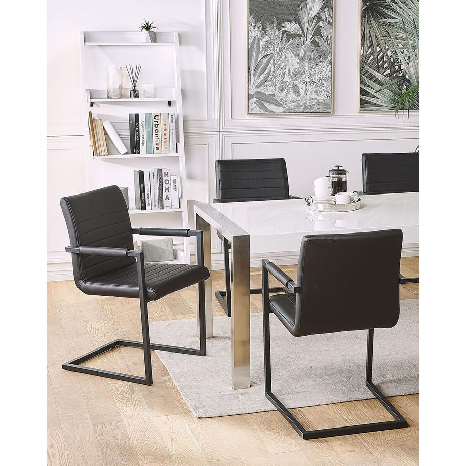 Beliani Set di 2 sedie da conferenza en Pelle sintetica  BUFORD  