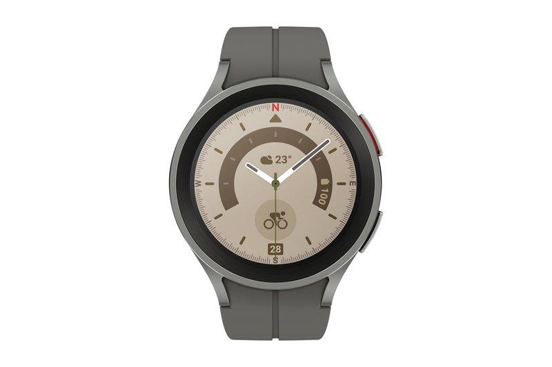 SAMSUNG  Galaxy Watch5 Pro LTE 3,56 cm (1.4 Zoll) Super AMOLED 45 mm 4G Titan GPS 
