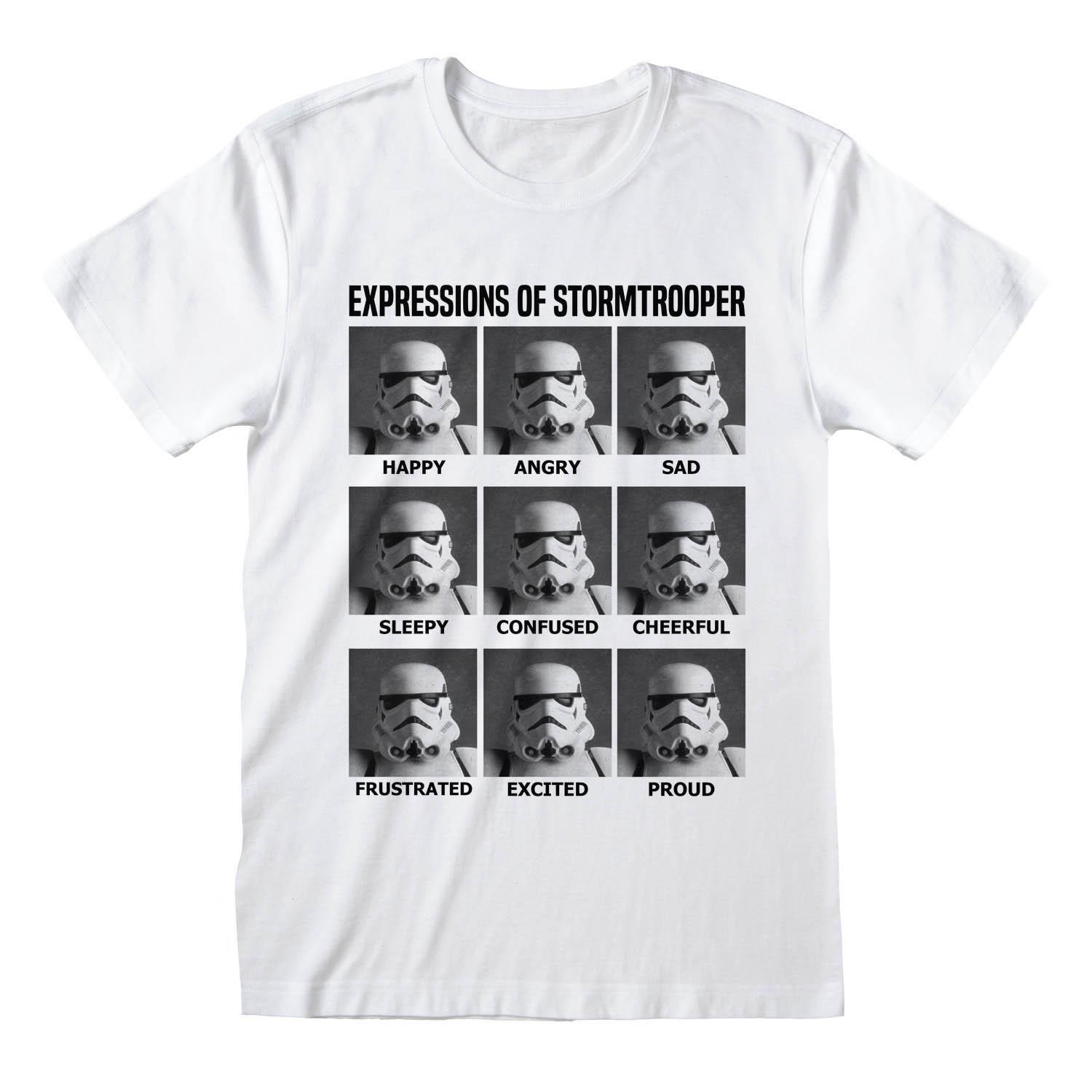 Image of Expressions Of Stormtrooper Tshirt Damen Weiss L