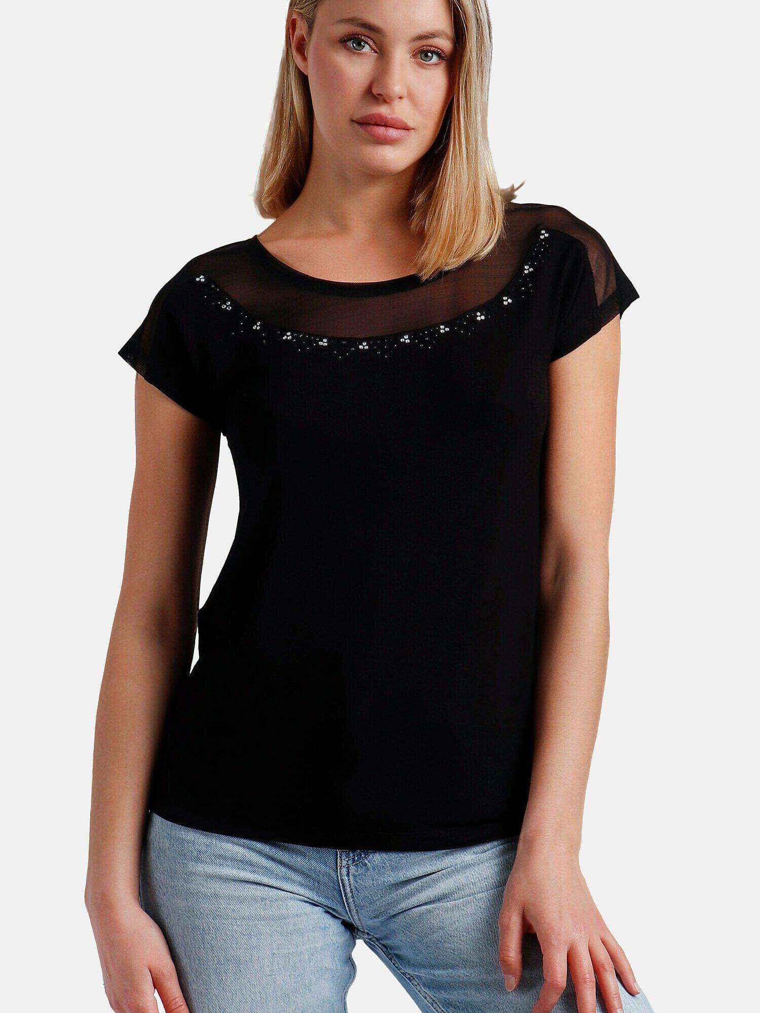 Image of T-shirt Mit Kurzen Ärmeln Brillo Damen Schwarz M