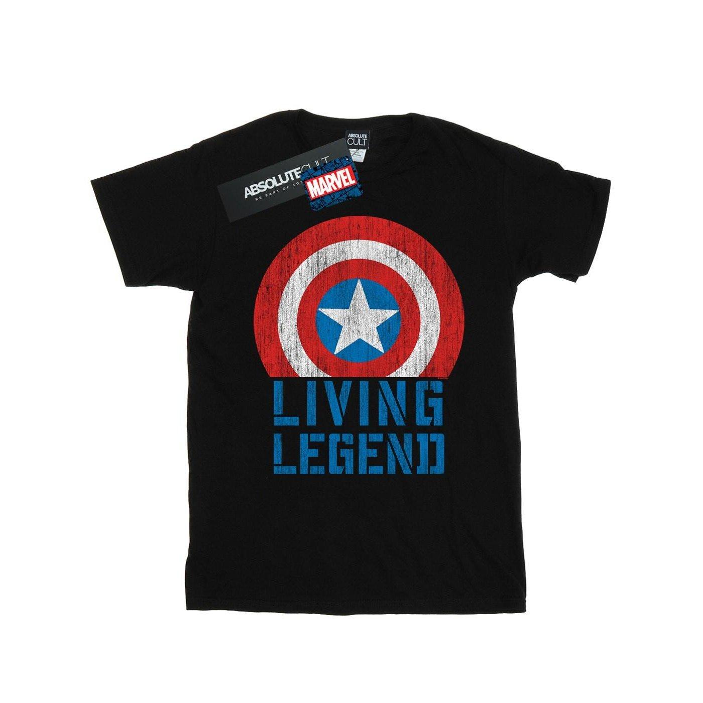 Image of Captain America Living Legend Tshirt Herren Schwarz XL