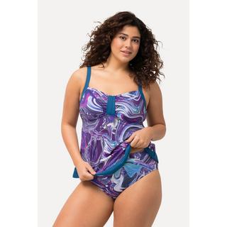 Ulla Popken  Tankini con design marmorizzato, coppe morbide e materiale riciclato 