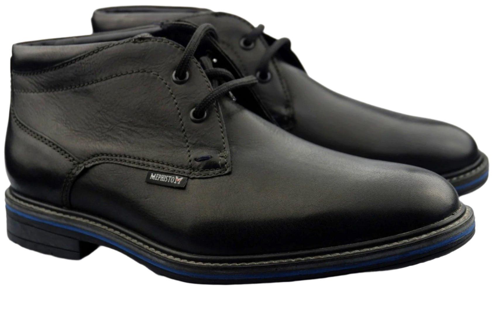 Image of Walfred - Leder Stiefelette Herren Schwarz 46