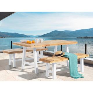 Beliani Set da pranzo da giardino en Legno d'acacia Scandinavo SCANIA  