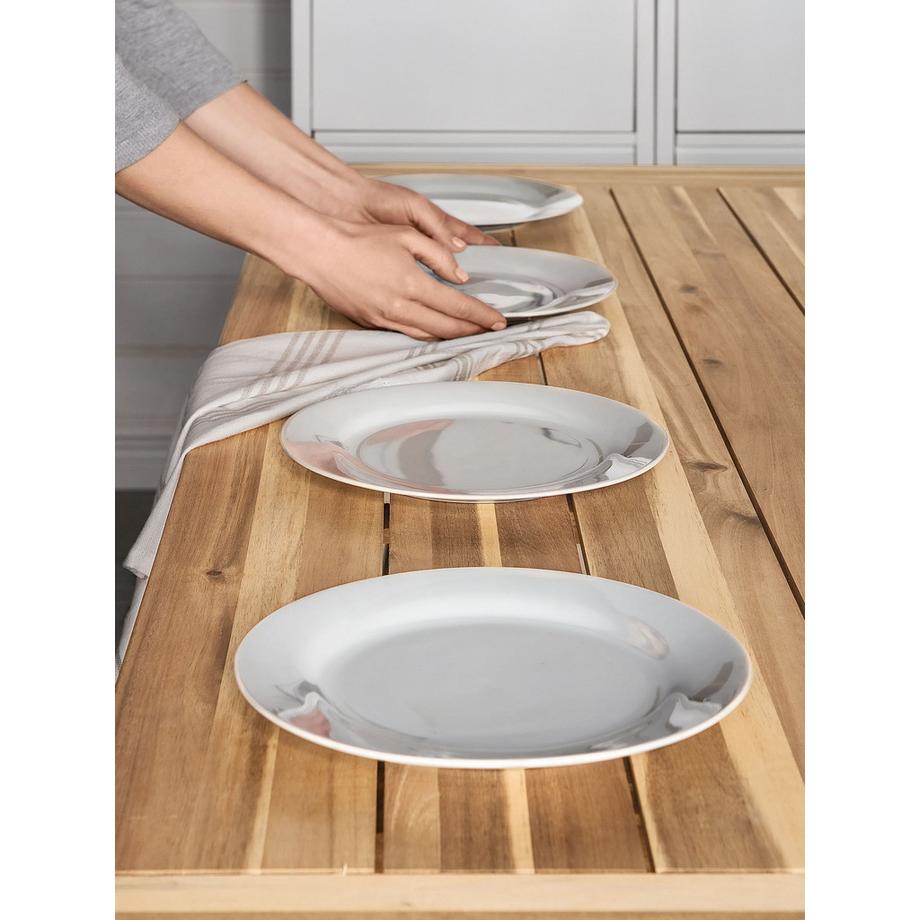 Beliani Set da pranzo per giardino con panche en Legno d'acacia Scandinavo SCANIA  