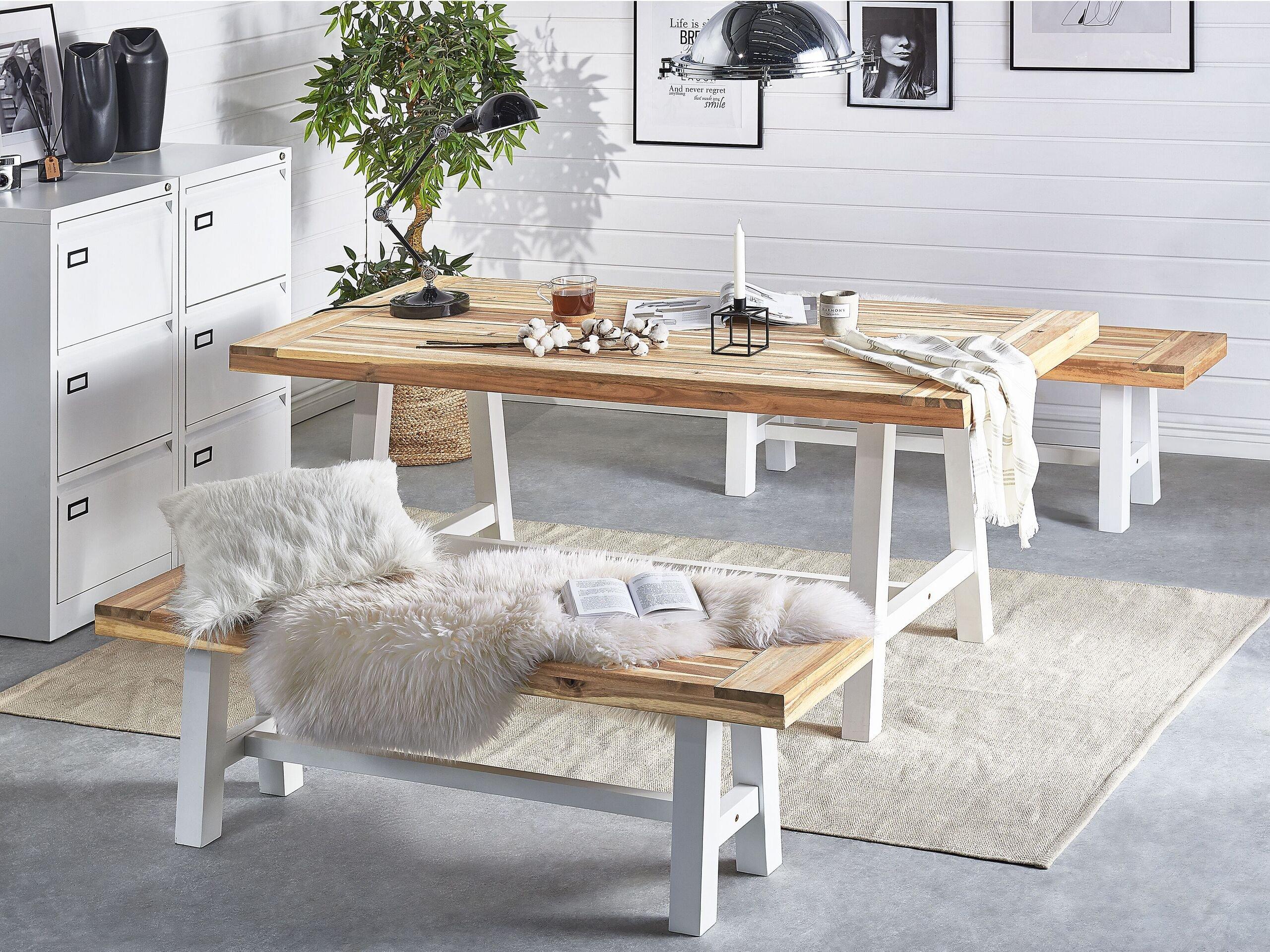 Beliani Ensemble de jardin en Acacia Scandinave SCANIA  