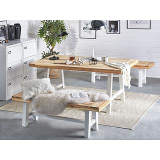 Beliani Set da pranzo da giardino en Legno d'acacia Scandinavo SCANIA  