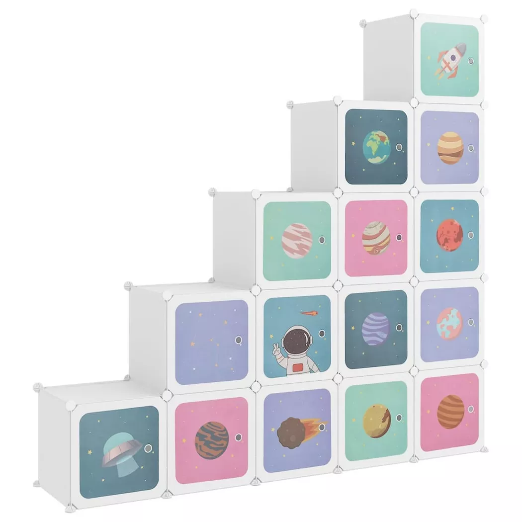 VidaXL - Kinderschrank polypropylen, One Size, Weiss