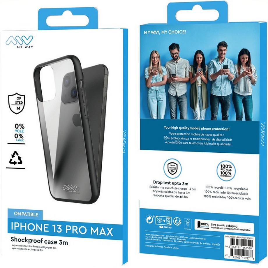 MYWAY  Coque pour iPhone 13 Pro Max Renforcée 3M 