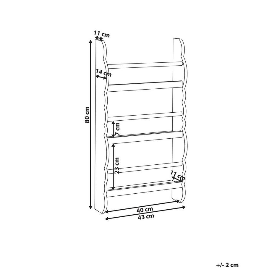 Beliani Bibliothèque murale en MDF  RIGOLET  