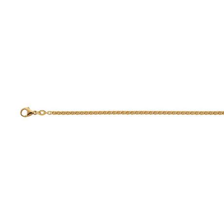 MUAU Schmuck  Collier Zopf Gelbgold 750, 2.5mm, 38cm 