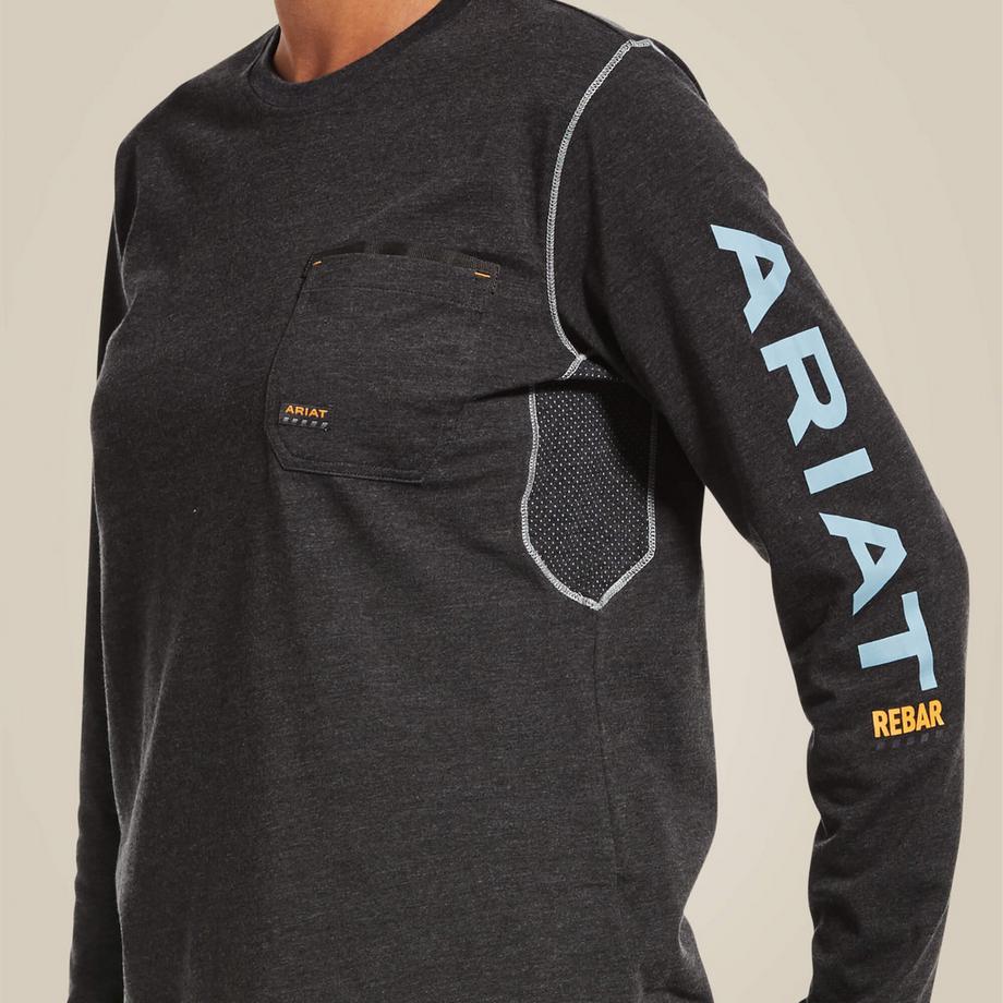 Ariat Rebar Workman Logo T-shirt Maniche Lunghe  
