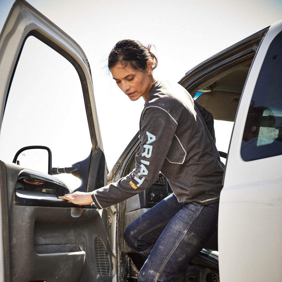 Ariat Rebar Workman Logo T-shirt Maniche Lunghe  