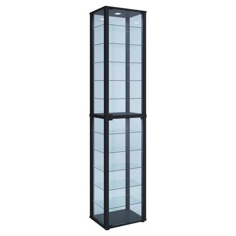 VCM Holz Glas Vitrine Sammelvitrine Glasvitrine Schaukasten Standvitrine Kavisa XXL  