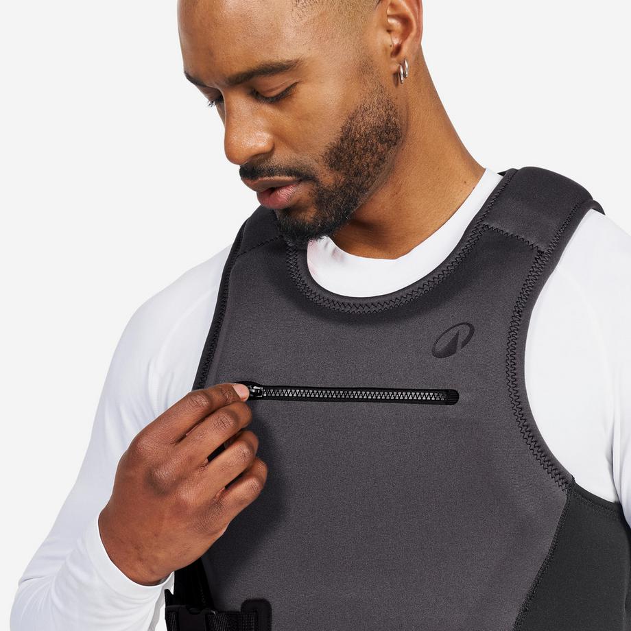 DECATHLON  Gilet d'impact et d'aide à la flottabilité 50N court - 500 noir 