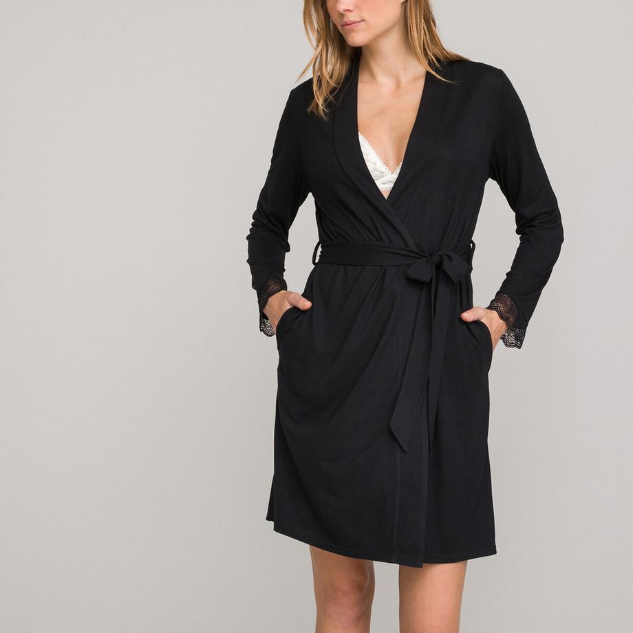 La Redoute Collections Kimono en maille avec dentelle  