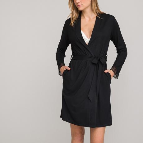 La Redoute Collections Kimono en Maille avec Bordure en Dentelle  