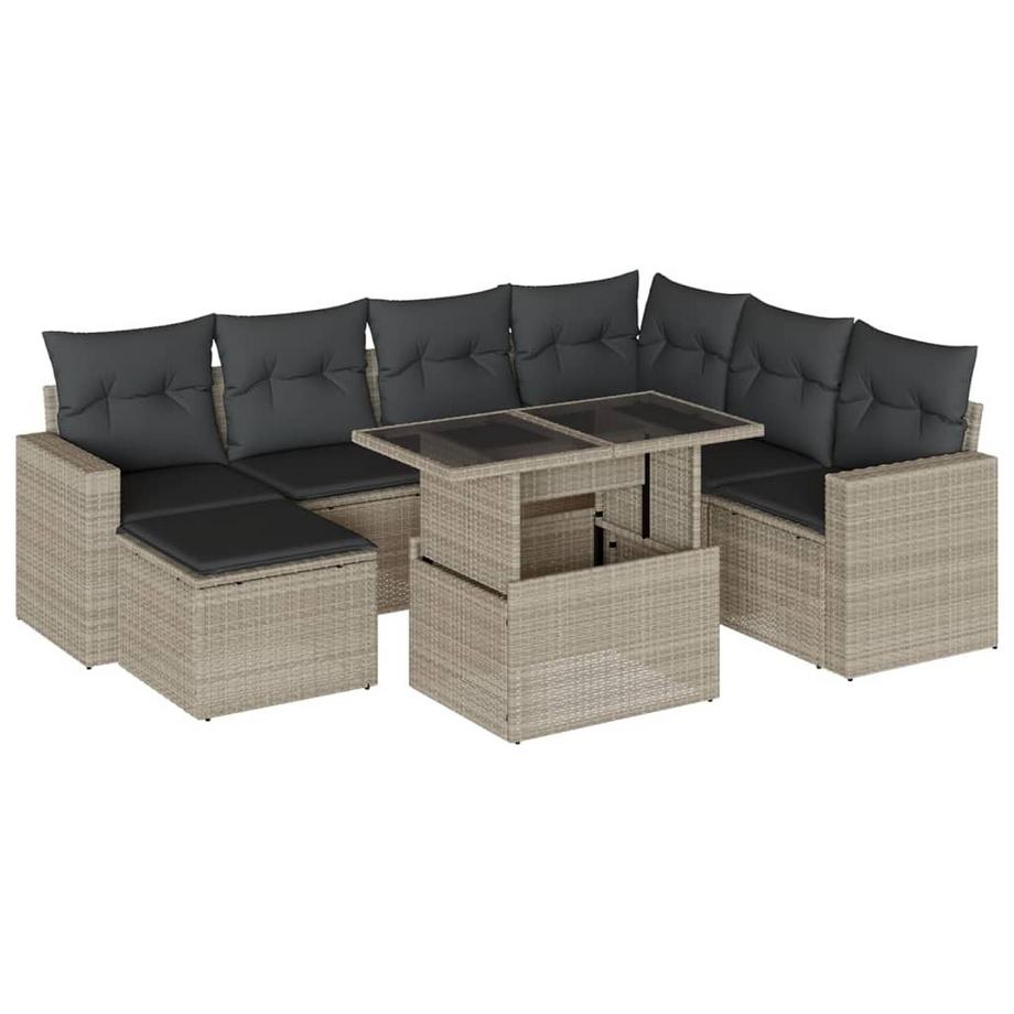 set divano da giardino Polirattan