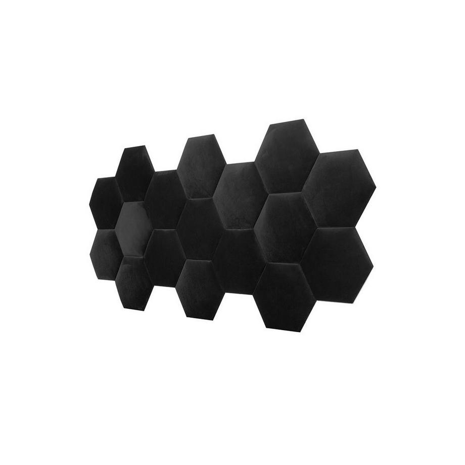 Vente-unique Pannello da parete testata Velluto Grigio HOPE  