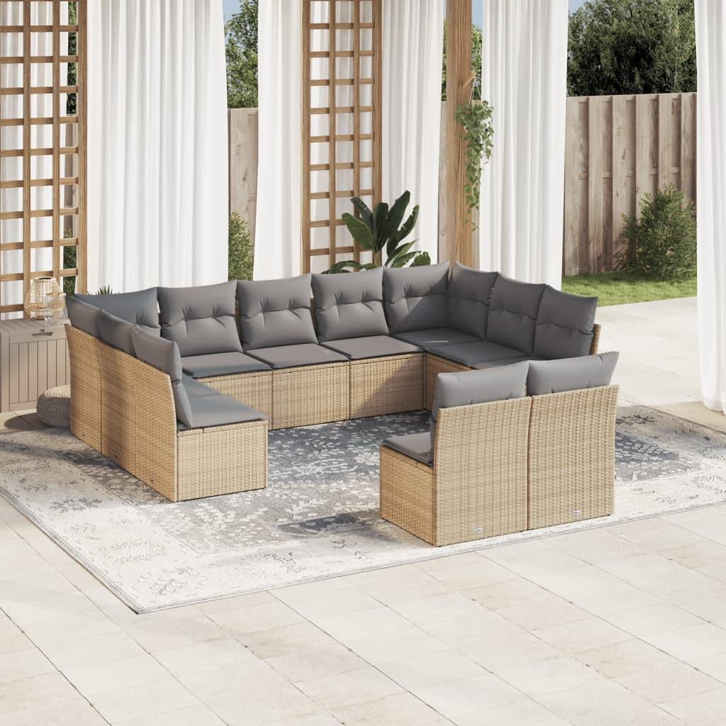 VidaXL set divano da giardino Polirattan  