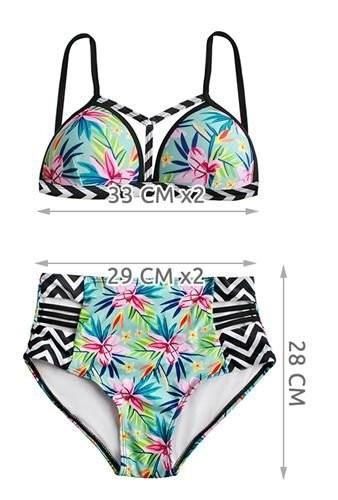 Iso Trade Ensemble Bikini Taille Haute  