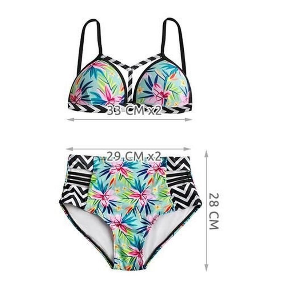 Iso Trade Ensemble Bikini Taille Haute  