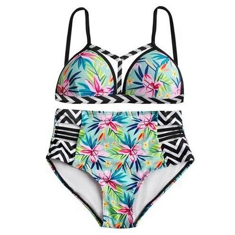 Iso Trade Ensemble Bikini Taille Haute  