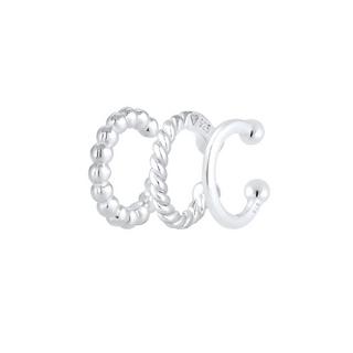 Elli  Ohrringe Earcuff 3Er Set Kugel Geo Minimal 