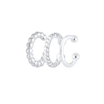Ohrringe Earcuff 3Er Set Kugel Geo Minimal