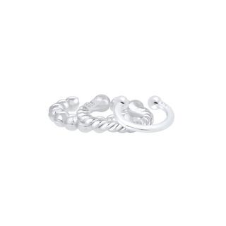 Elli  Ohrringe Earcuff 3Er Set Kugel Geo Minimal 